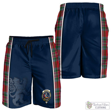 MacBean (MacBain) Tartan Men's Shorts with Family Crest and Lion Rampant Vibes Sport Style - Tartan Vibes Clothing