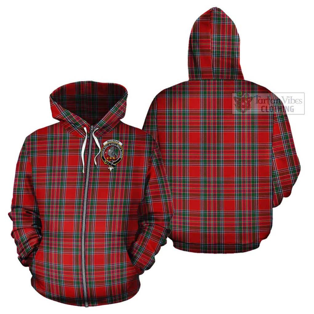 MacBean (MacBain) Tartan Cotton Hoodie with Family Crest - Tartan Vibes Clothing