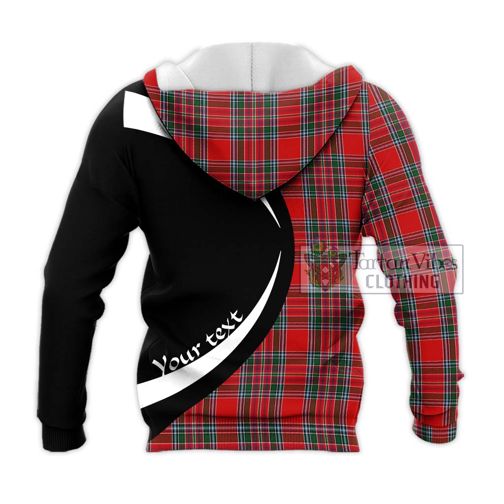 MacBean (MacBain) Tartan Knitted Hoodie with Family Crest Circle Style - Tartan Vibes Clothing