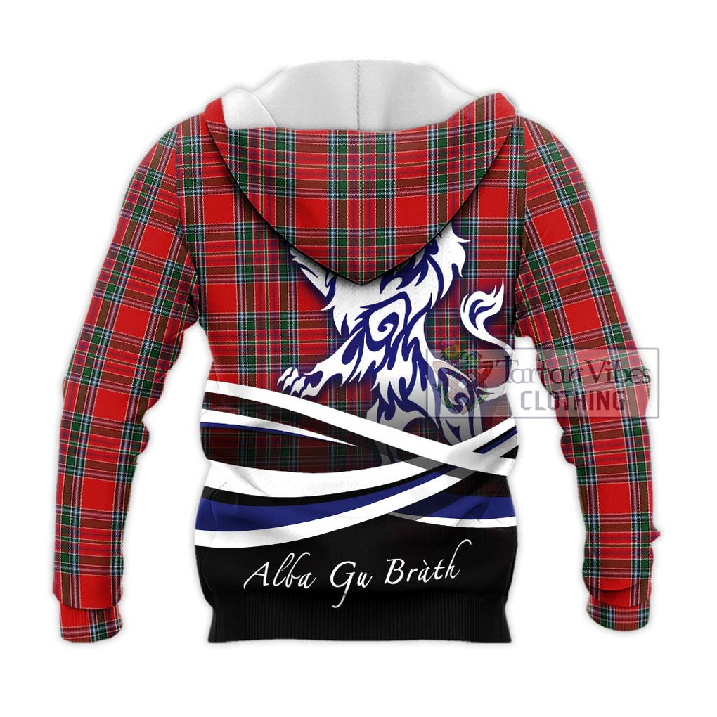 MacBean (MacBain) Tartan Knitted Hoodie with Alba Gu Brath Regal Lion Emblem - Tartan Vibes Clothing