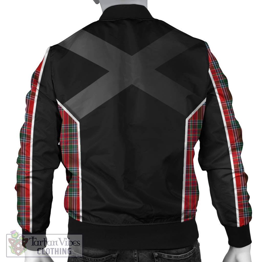 Tartan Vibes Clothing MacBean Tartan Bomber Jacket with Family Crest and Scottish Thistle Vibes Sport Style