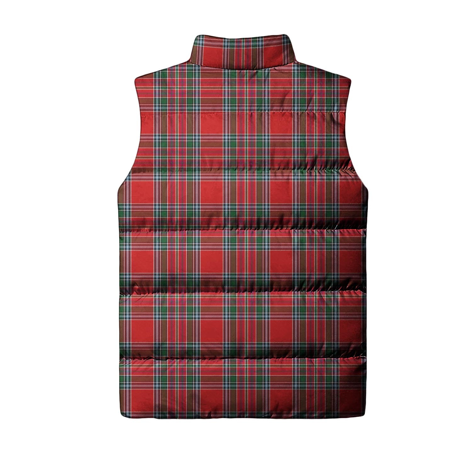 MacBean (MacBain) Tartan Sleeveless Puffer Jacket with Family Crest - Tartan Vibes Clothing