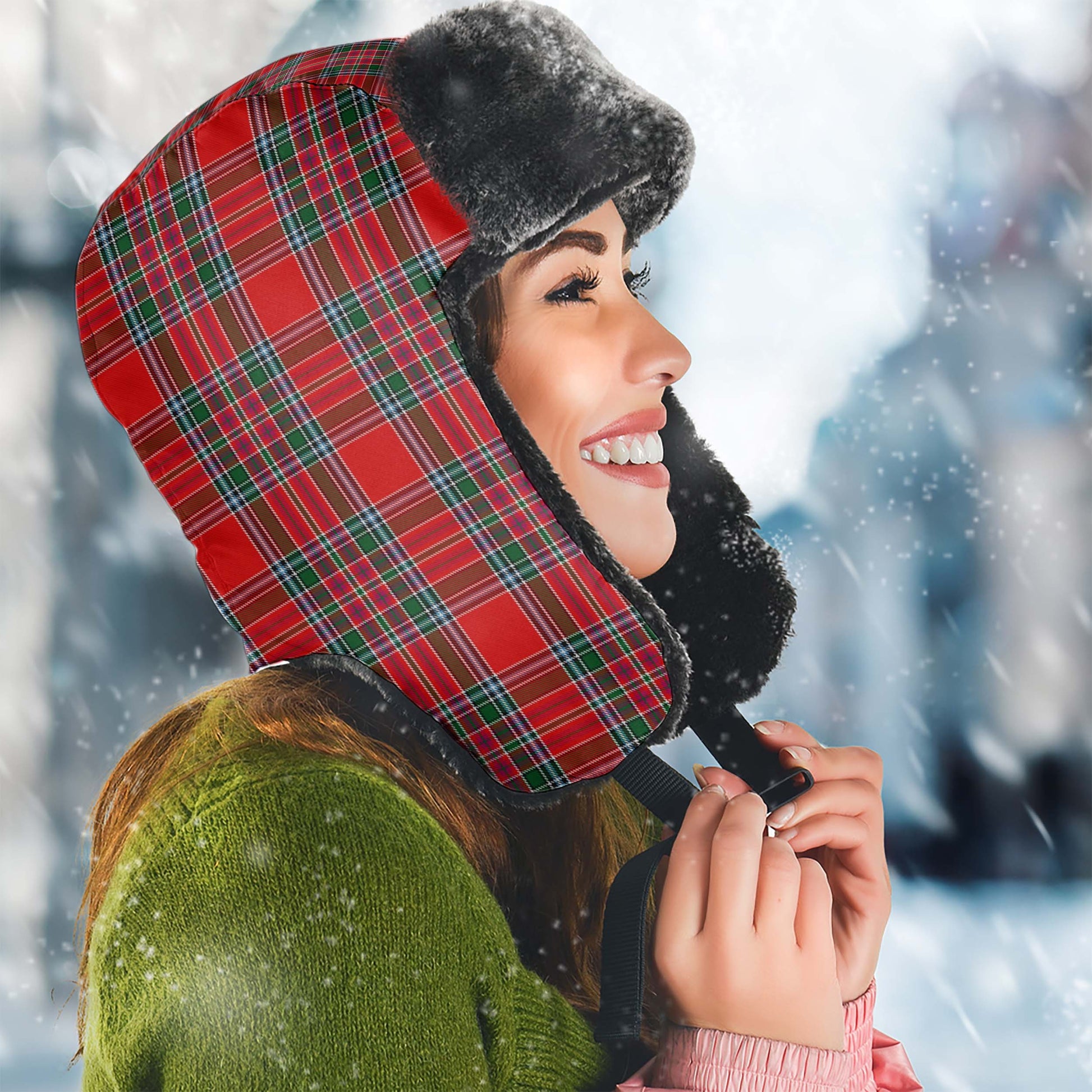 MacBean (MacBain) Tartan Winter Trapper Hat - Tartan Vibes Clothing