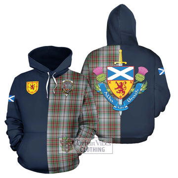MacBean Dress Tartan Hoodie Alba with Scottish Lion Royal Arm Half Style Zip Hoodie - Tartan Vibes Clothing