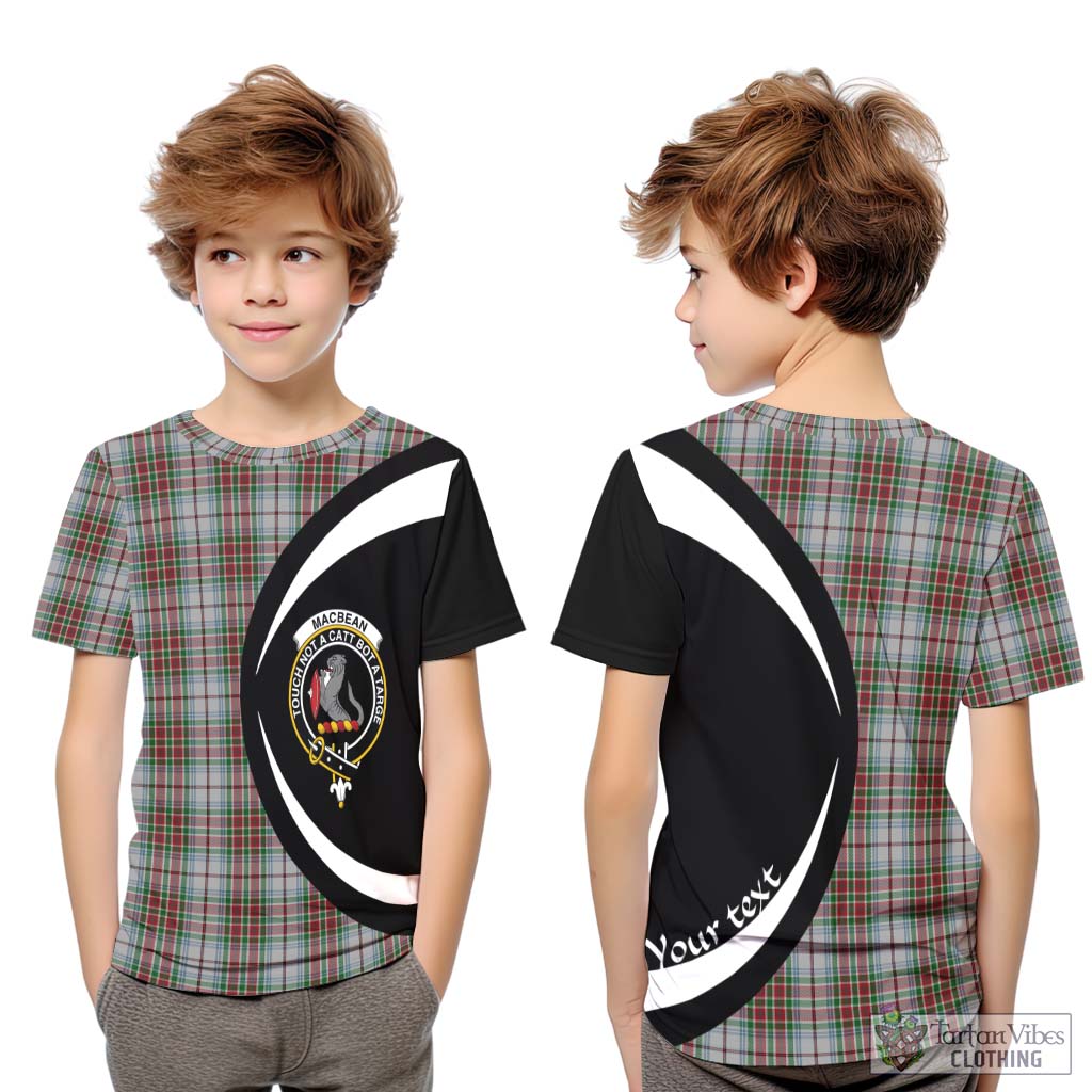MacBean Dress Tartan Kid T-Shirt with Family Crest Circle Style Youth XL Size14 - Tartan Vibes Clothing