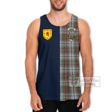 MacBean Dress Tartan Men's Tank Top Alba with Scottish Lion Royal Arm Half Style Men - Tartan Vibes Clothing