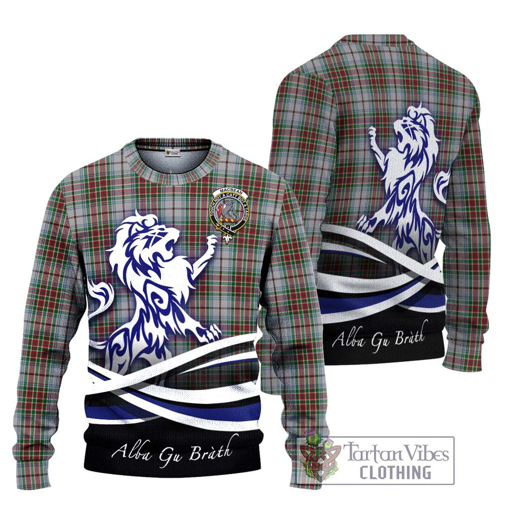 MacBean Dress Tartan Ugly Sweater with Alba Gu Brath Regal Lion Emblem Unisex - Tartan Vibes Clothing