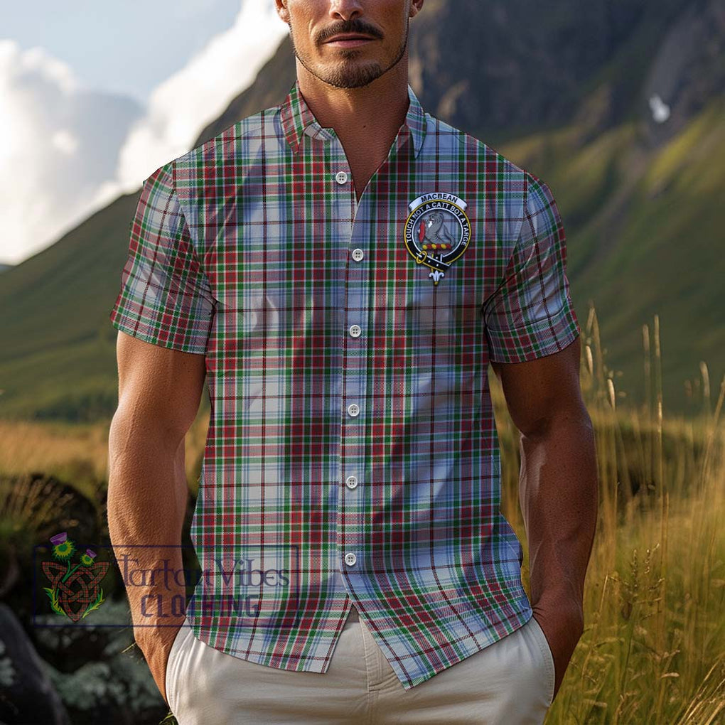 MacBean Dress Tartan Cotton Hawaiian Shirt with Family Crest Kid - Tartan Vibes Clothing