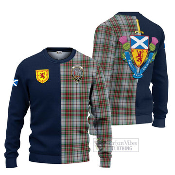 MacBean Dress Tartan Ugly Sweater Alba with Scottish Lion Royal Arm Half Style Unisex - Tartan Vibes Clothing