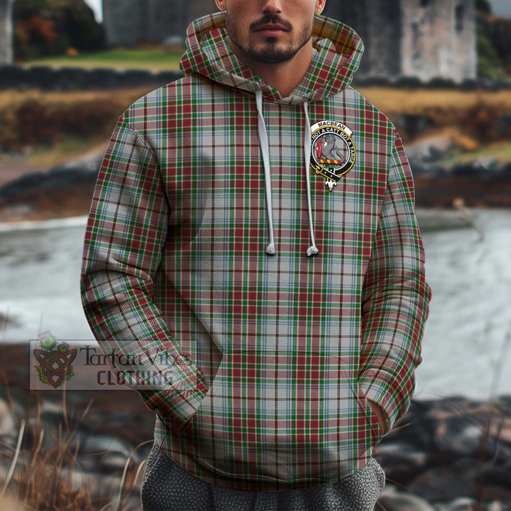 MacBean Dress Tartan Cotton Hoodie with Family Crest Zip Hoodie - Tartan Vibes Clothing