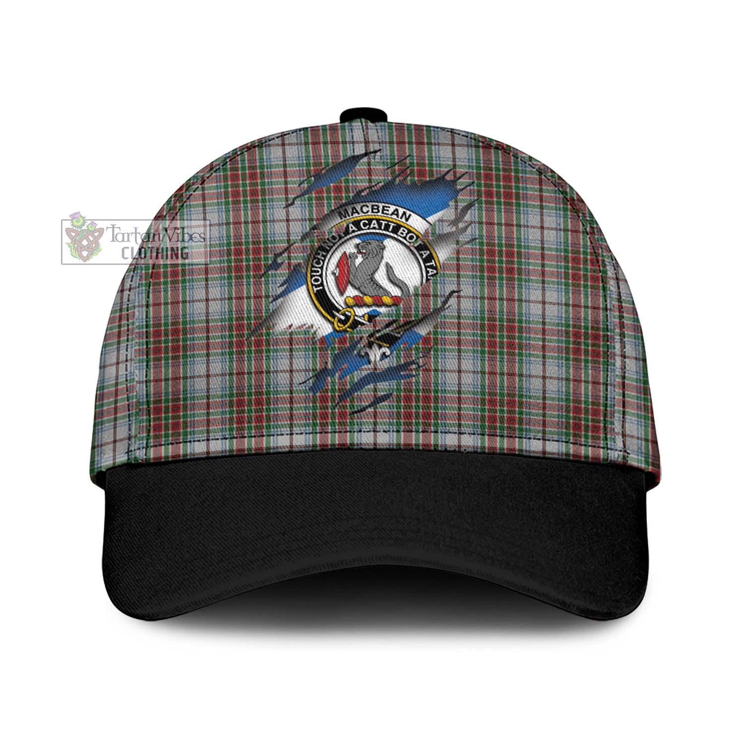 Tartan Vibes Clothing MacBean Dress Tartan Classic Cap with Family Crest In Me Style
