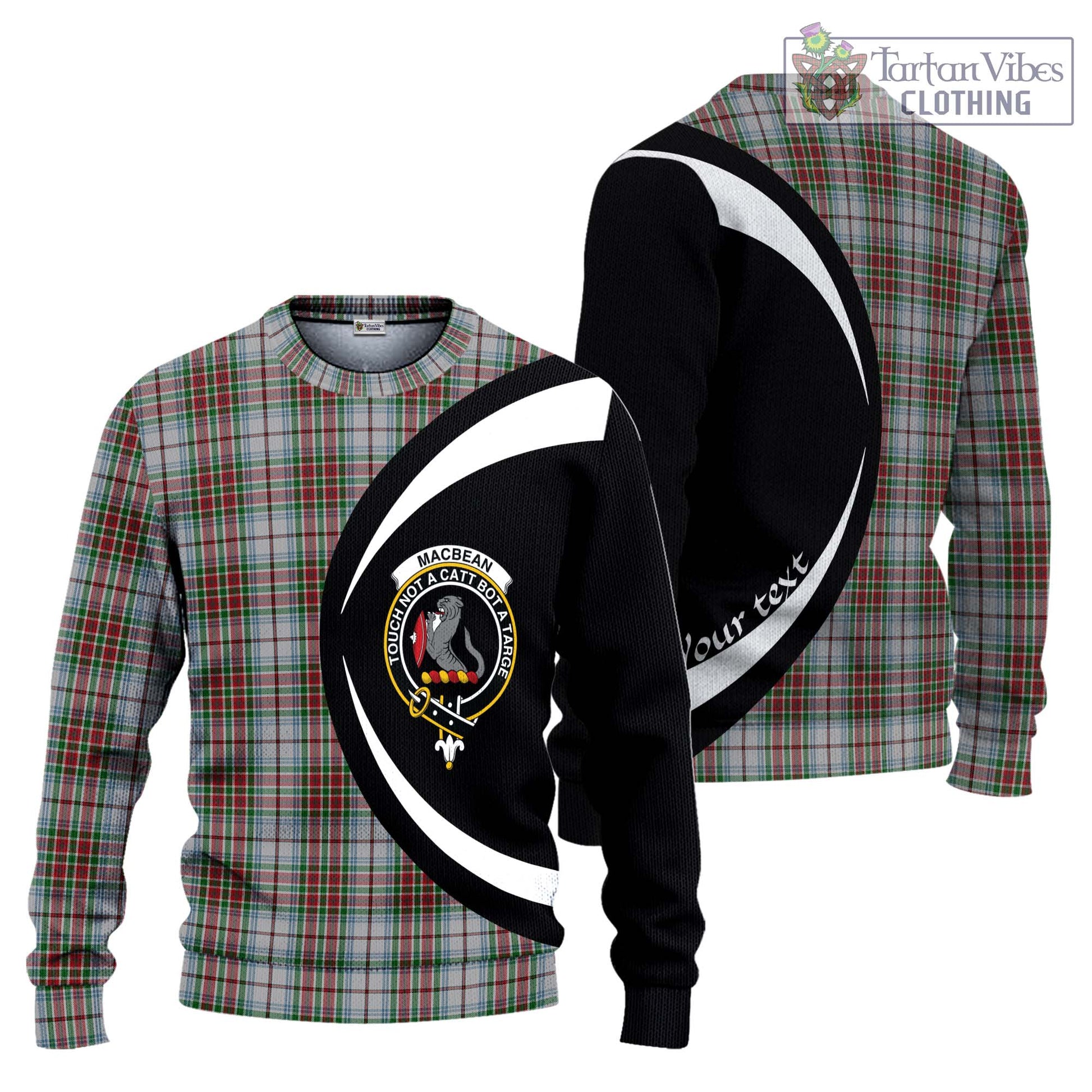MacBean Dress Tartan Ugly Sweater with Family Crest Circle Style Unisex - Tartan Vibes Clothing