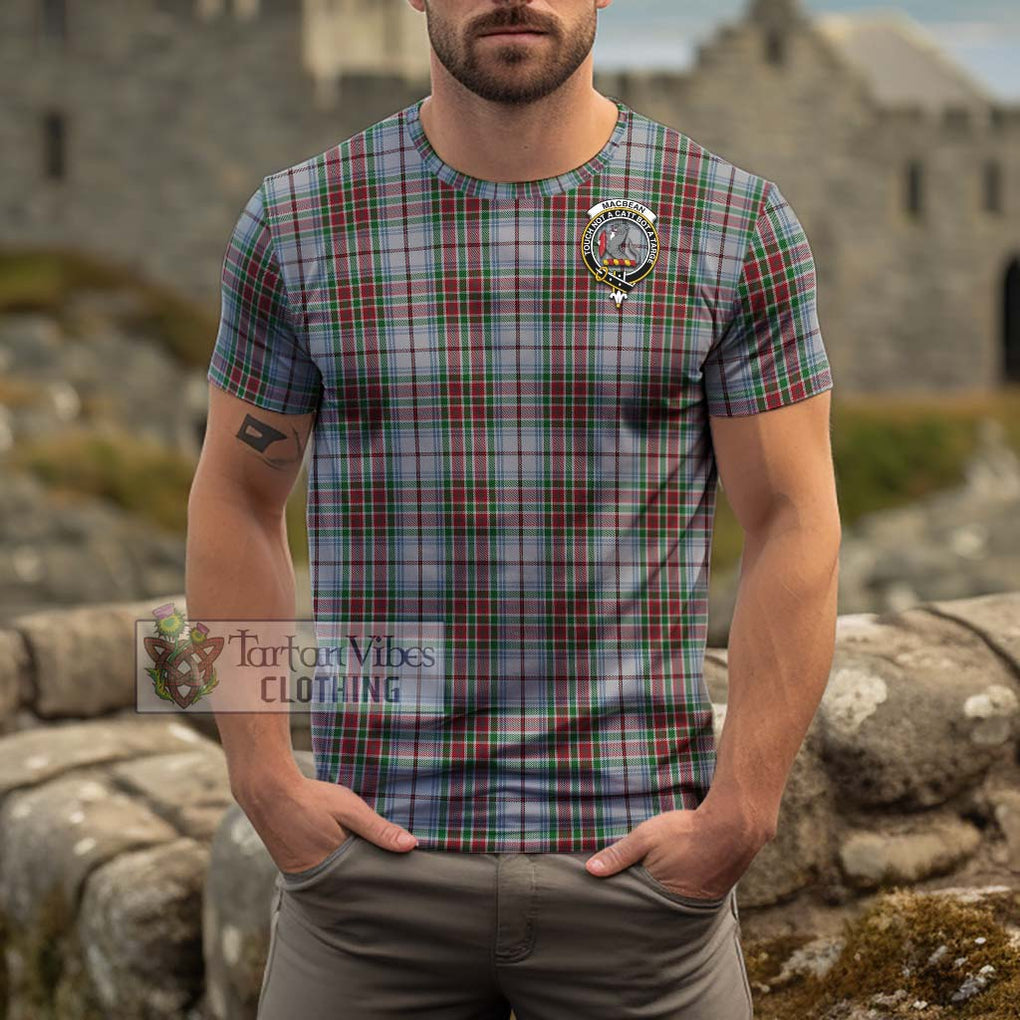 MacBean Dress Tartan Cotton T-Shirt with Family Crest Men's Shirt - Tartanvibesclothing Shop