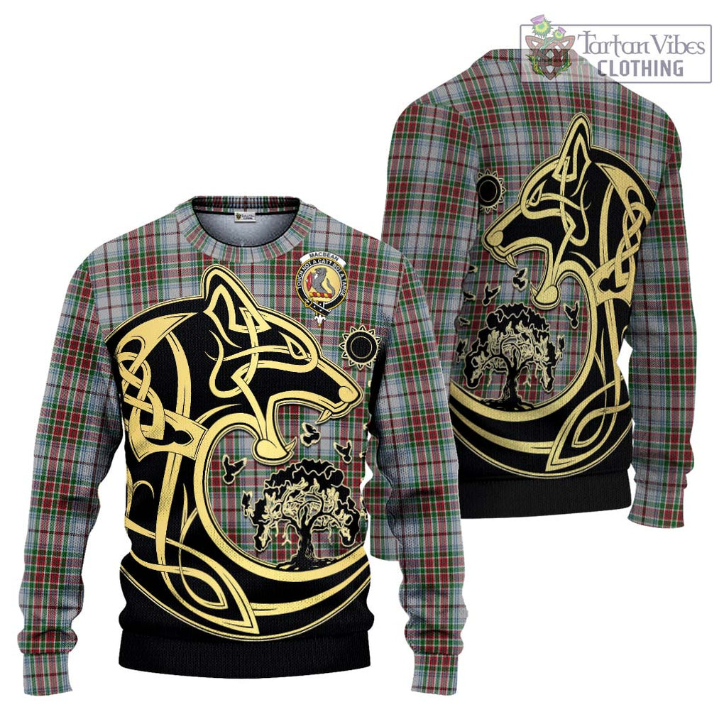 MacBean Dress Tartan Ugly Sweater with Family Crest Celtic Wolf Style Unisex - Tartan Vibes Clothing