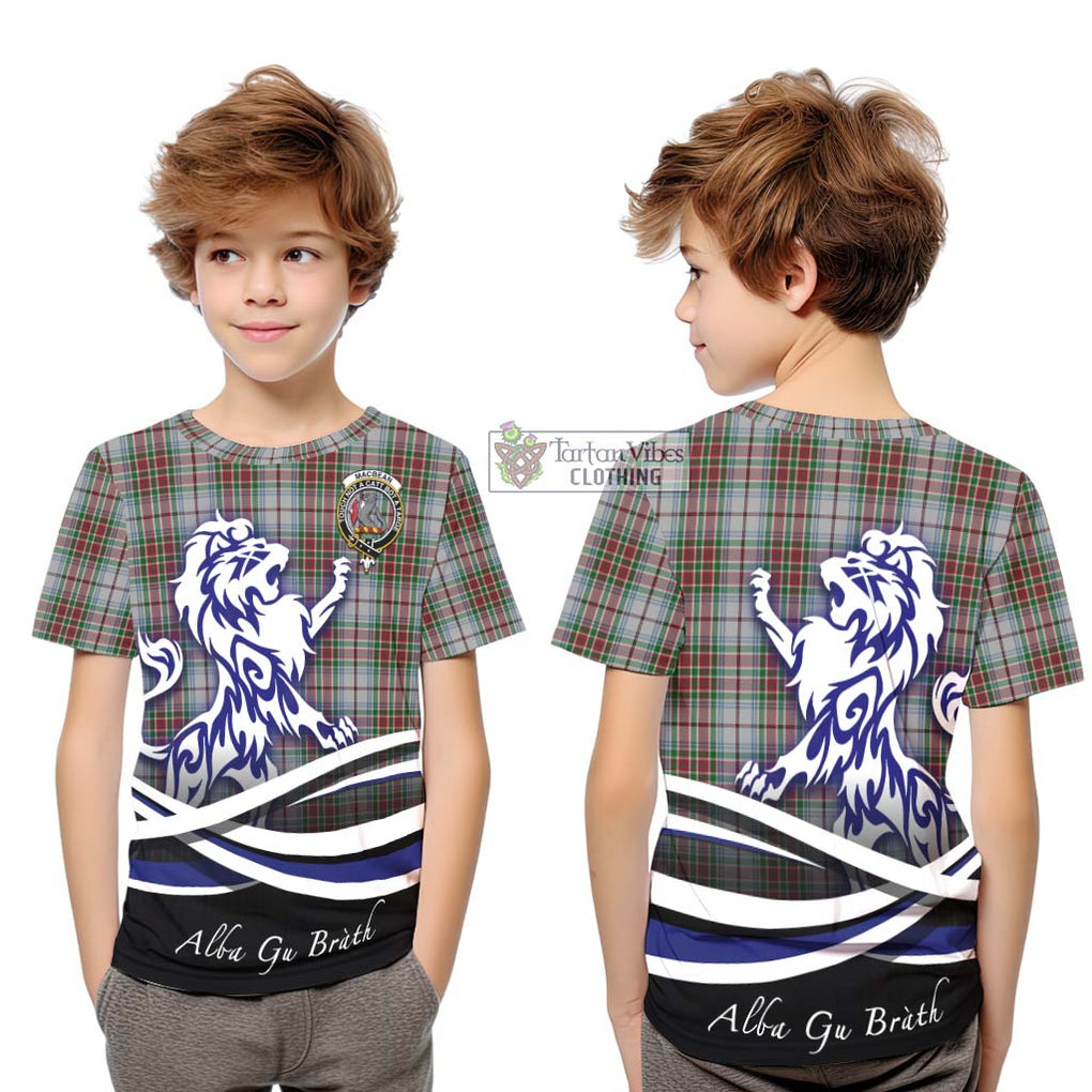 MacBean Dress Tartan Kid T-Shirt with Alba Gu Brath Regal Lion Emblem Youth XL Size14 - Tartan Vibes Clothing