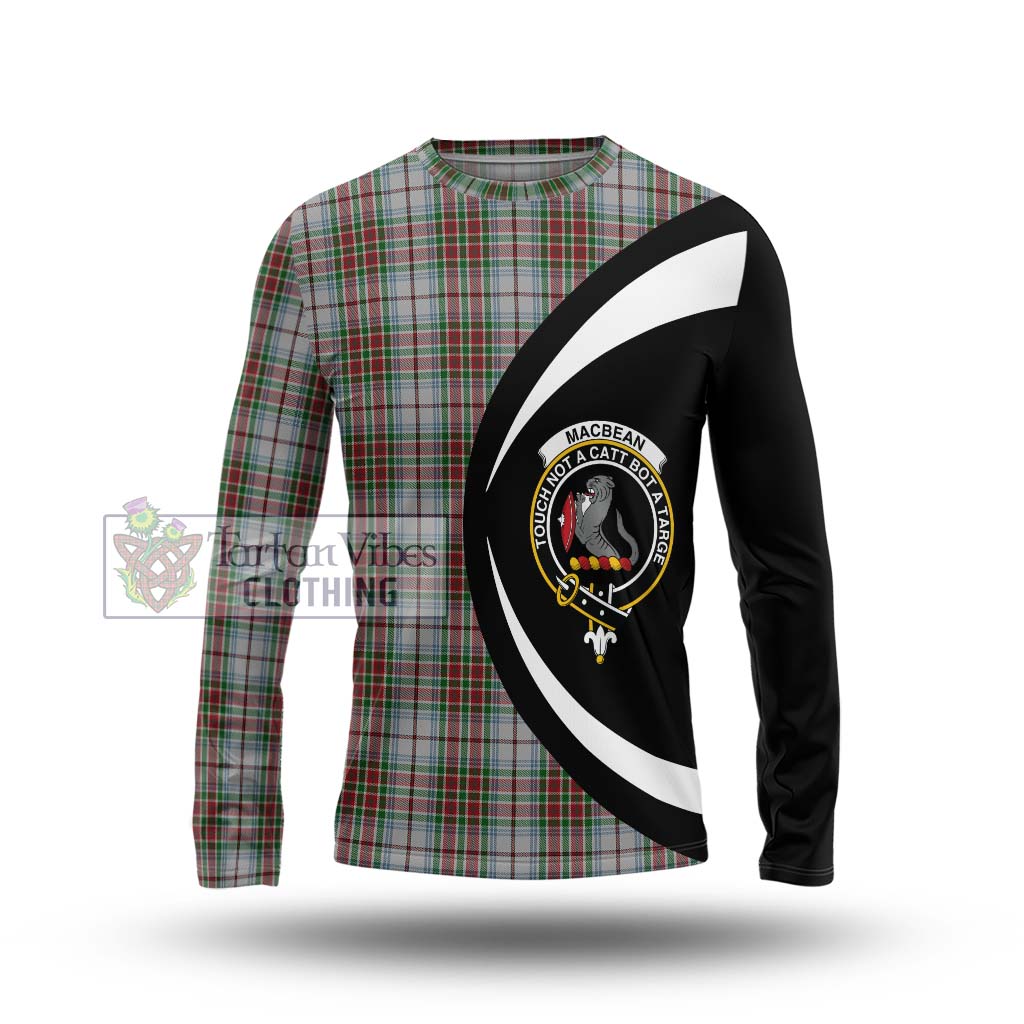 MacBean Dress Tartan Long Sleeve T-Shirt with Family Crest Circle Style Unisex - Tartan Vibes Clothing