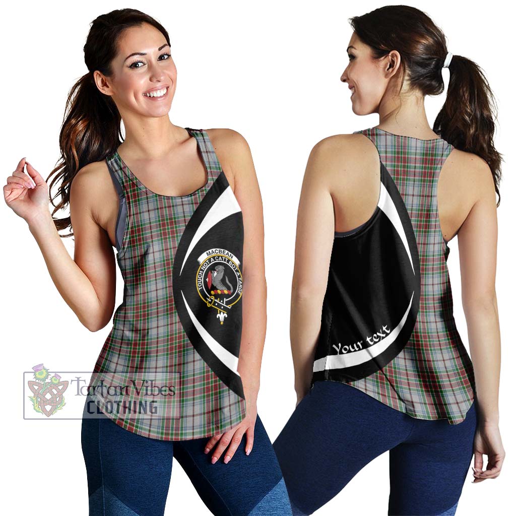 MacBean Dress Tartan Women's Racerback Tanks with Family Crest Circle Style 4XL - Tartan Vibes Clothing