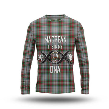 MacBean Dress Tartan Long Sleeve T-Shirt with Family Crest DNA In Me Style Unisex - Tartan Vibes Clothing