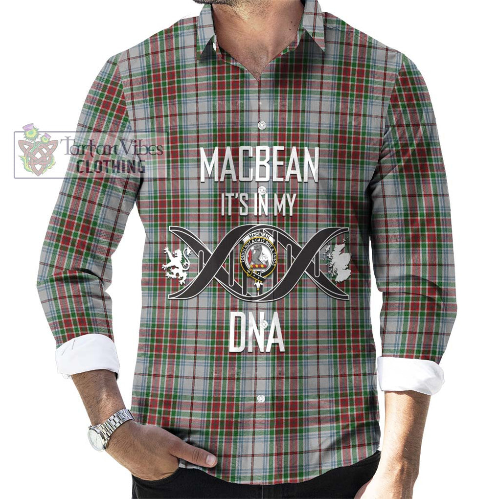 MacBean Dress Tartan Long Sleeve Button Shirt with Family Crest DNA In Me Style Men's Shirt S - Tartanvibesclothing Shop