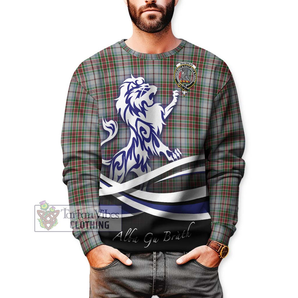 MacBean Dress Tartan Sweatshirt with Alba Gu Brath Regal Lion Emblem Unisex - Tartan Vibes Clothing