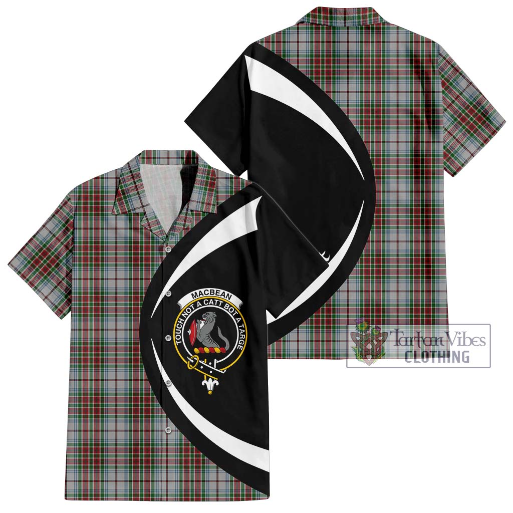 MacBean Dress Tartan Hawaiian Shirt with Family Crest Circle Style Kid - Tartan Vibes Clothing