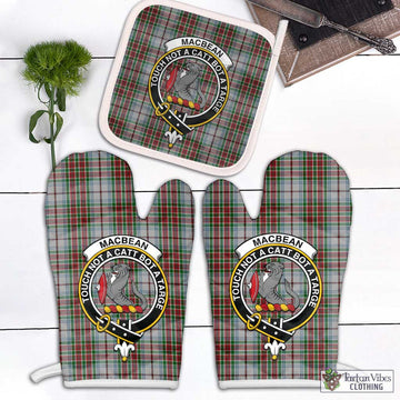 MacBean Dress Tartan Combo Oven Mitt & Pot-Holder with Family Crest White - Tartan Vibes Clothing
