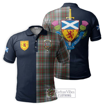 MacBean Dress Tartan Polo Shirt Alba with Scottish Lion Royal Arm Half Style Kid - Tartan Vibes Clothing