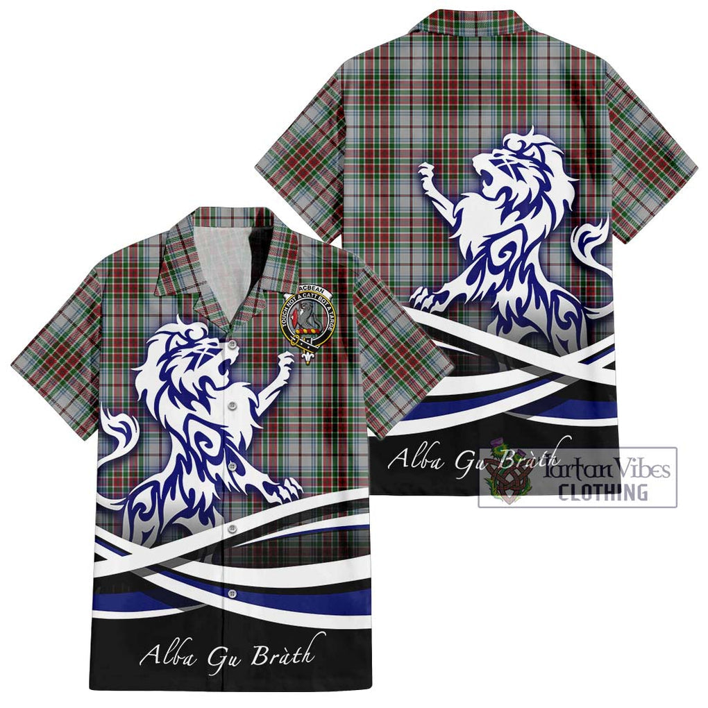 MacBean Dress Tartan Hawaiian Shirt with Alba Gu Brath Regal Lion Emblem Kid - Tartan Vibes Clothing