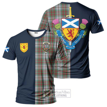 MacBean Dress Tartan T-Shirt Alba with Scottish Lion Royal Arm Half Style Kid's Shirt - Tartan Vibes Clothing