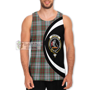 MacBean Dress Tartan Men's Tank Top with Family Crest Circle Style Men - Tartan Vibes Clothing