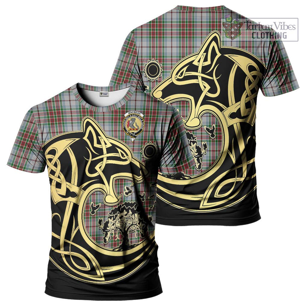 MacBean Dress Tartan T-Shirt with Family Crest Celtic Wolf Style Kid's Shirt - Tartan Vibes Clothing
