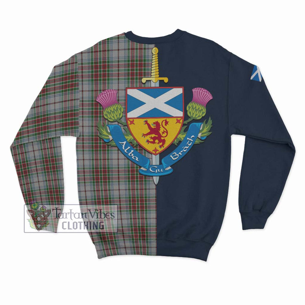 MacBean Dress Tartan Sweatshirt Alba with Scottish Lion Royal Arm Half Style - Tartan Vibes Clothing