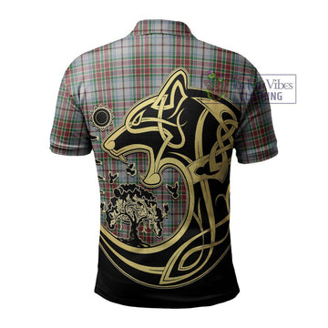 MacBean Dress Tartan Polo Shirt with Family Crest Celtic Wolf Style - Tartan Vibes Clothing