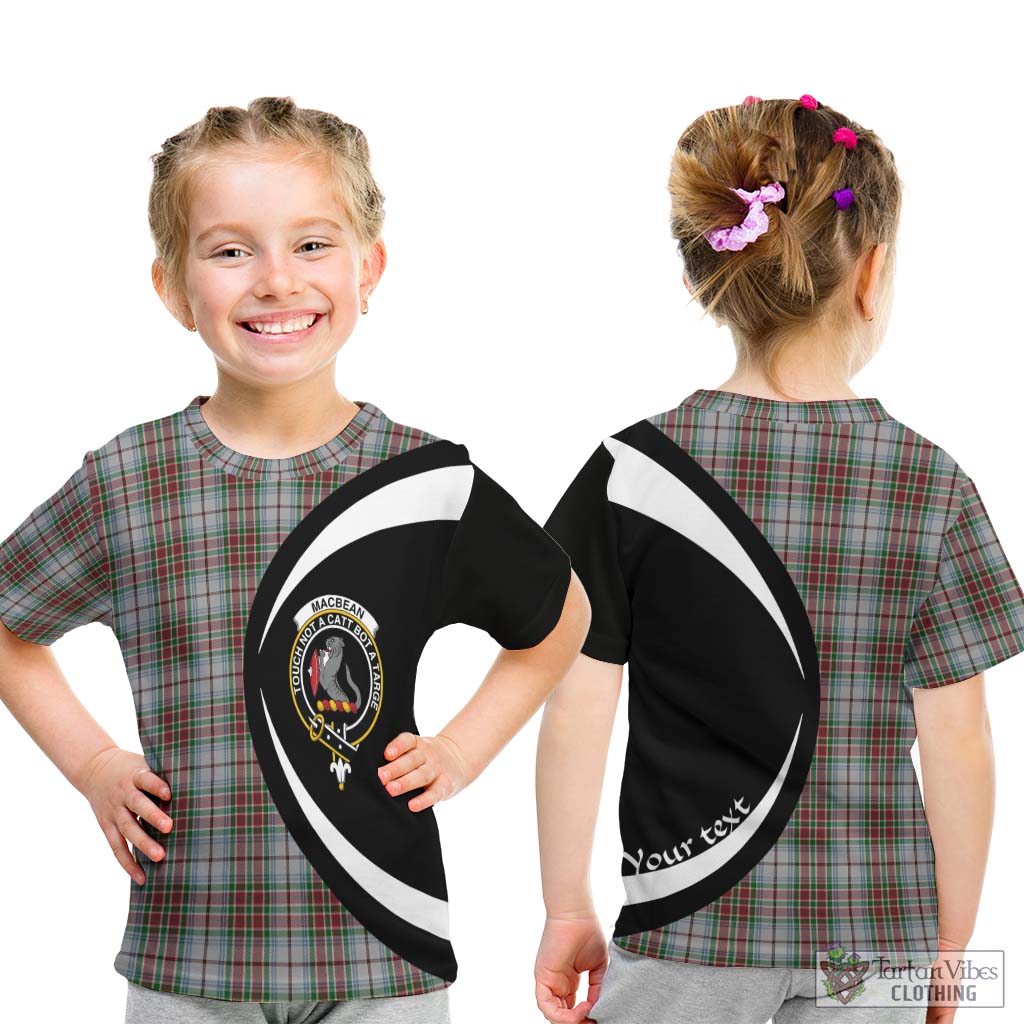 MacBean Dress Tartan Kid T-Shirt with Family Crest Circle Style - Tartan Vibes Clothing