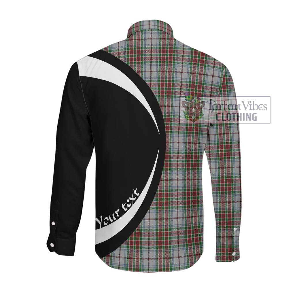 MacBean Dress Tartan Long Sleeve Button Up with Family Crest Circle Style Men's Shirt - Tartan Vibes Clothing