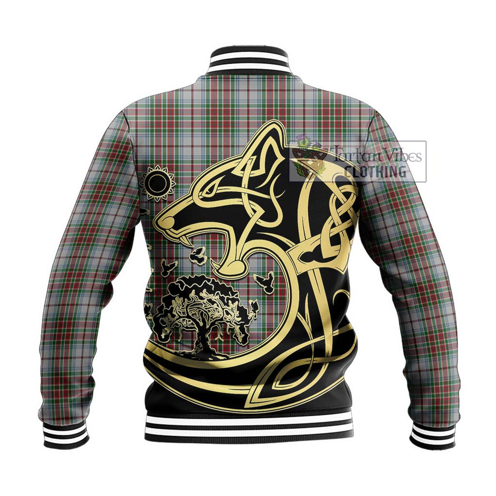 MacBean Dress Tartan Baseball Jacket with Family Crest Celtic Wolf Style - Tartan Vibes Clothing