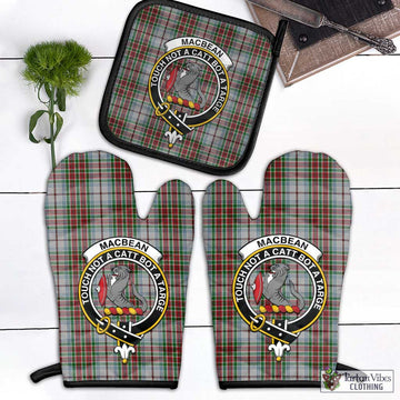 MacBean Dress Tartan Combo Oven Mitt & Pot-Holder with Family Crest Black - Tartan Vibes Clothing