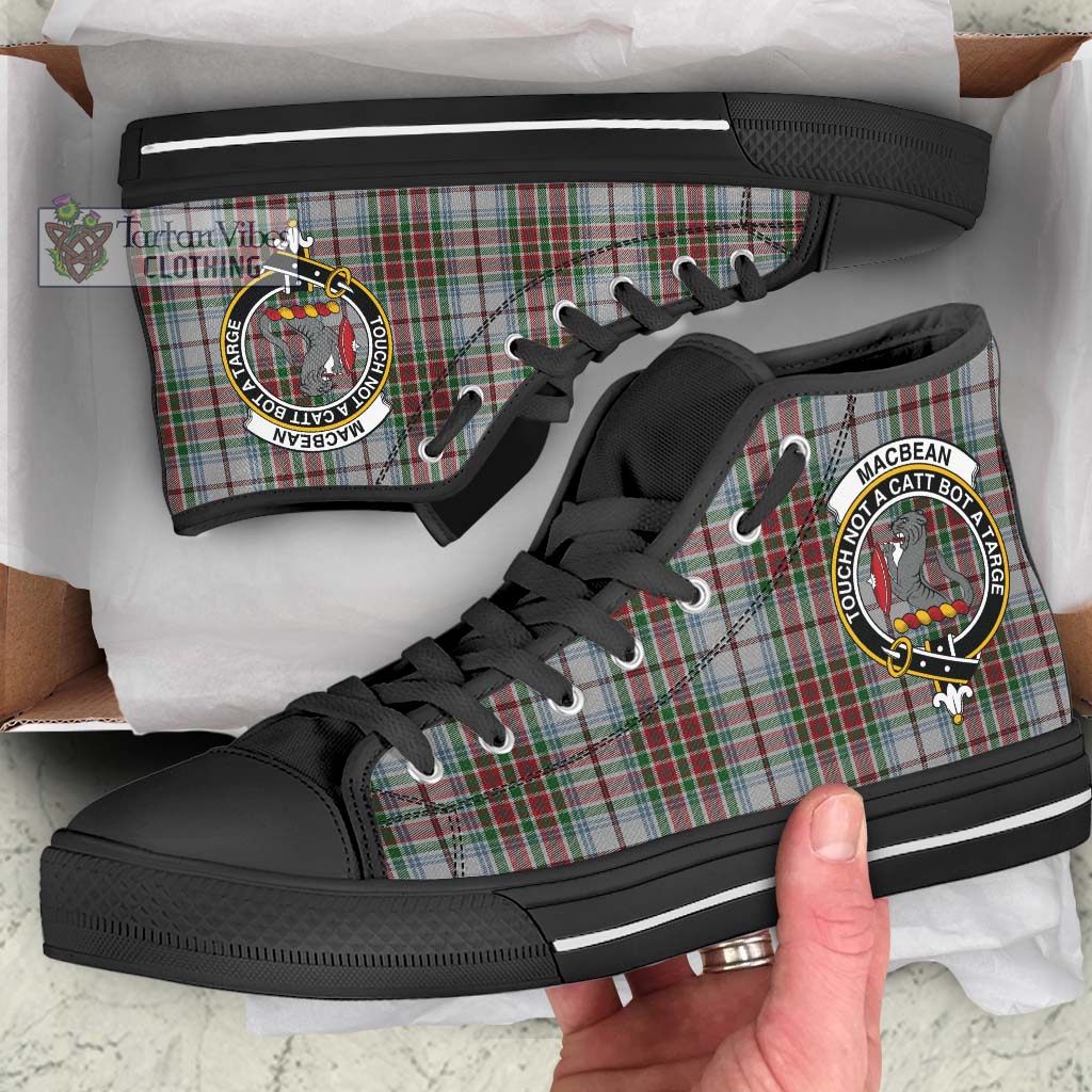 MacBean Dress Tartan High Top Shoes with Family Crest - Tartan Vibes Clothing