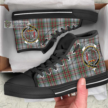 MacBean Dress Tartan High Top Shoes with Family Crest - Tartan Vibes Clothing