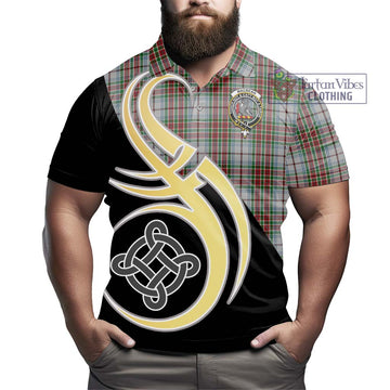 MacBean Dress Tartan Polo Shirt with Family Crest and Celtic Symbol Style - Tartan Vibes Clothing