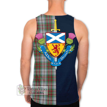 MacBean Dress Tartan Men's Tank Top Alba with Scottish Lion Royal Arm Half Style - Tartan Vibes Clothing