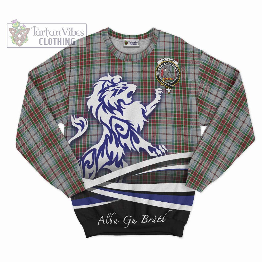 MacBean Dress Tartan Sweatshirt with Alba Gu Brath Regal Lion Emblem - Tartan Vibes Clothing