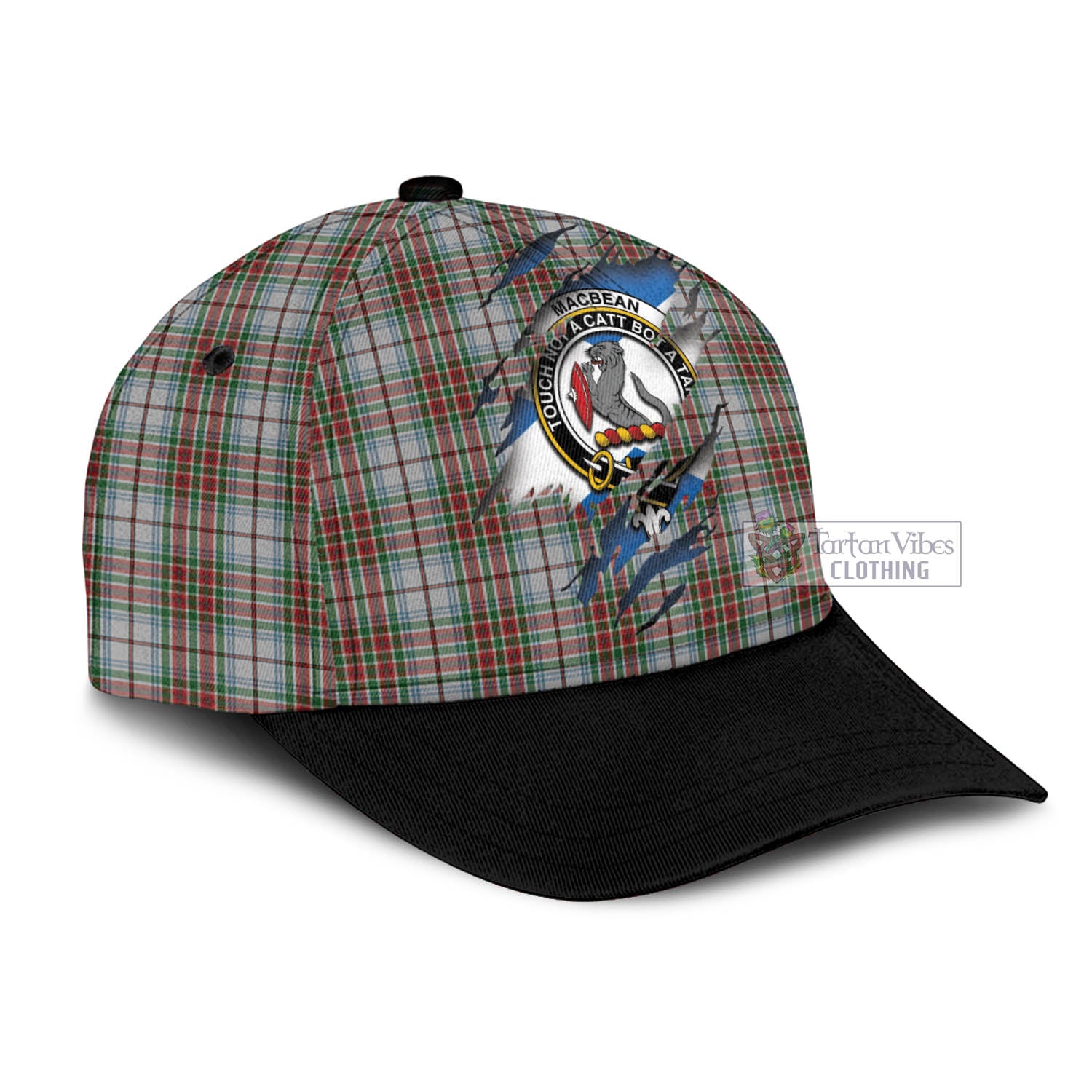 Tartan Vibes Clothing MacBean Dress Tartan Classic Cap with Family Crest In Me Style