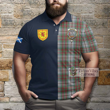 MacBean Dress Tartan Polo Shirt Alba with Scottish Lion Royal Arm Half Style - Tartan Vibes Clothing