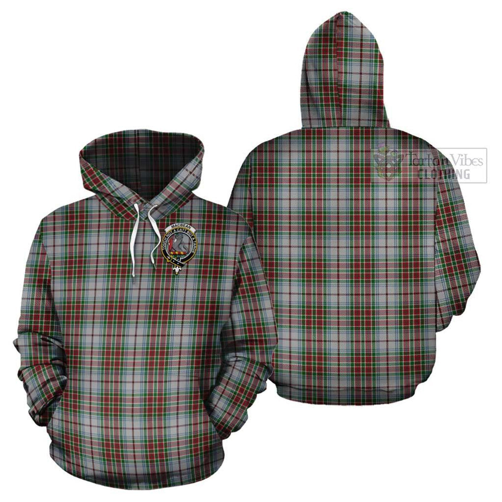 MacBean Dress Tartan Cotton Hoodie with Family Crest - Tartan Vibes Clothing