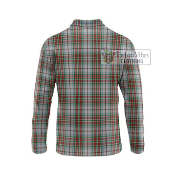 MacBean Dress Tartan Long Sleeve Polo Shirt with Family Crest DNA In Me Style - Tartan Vibes Clothing