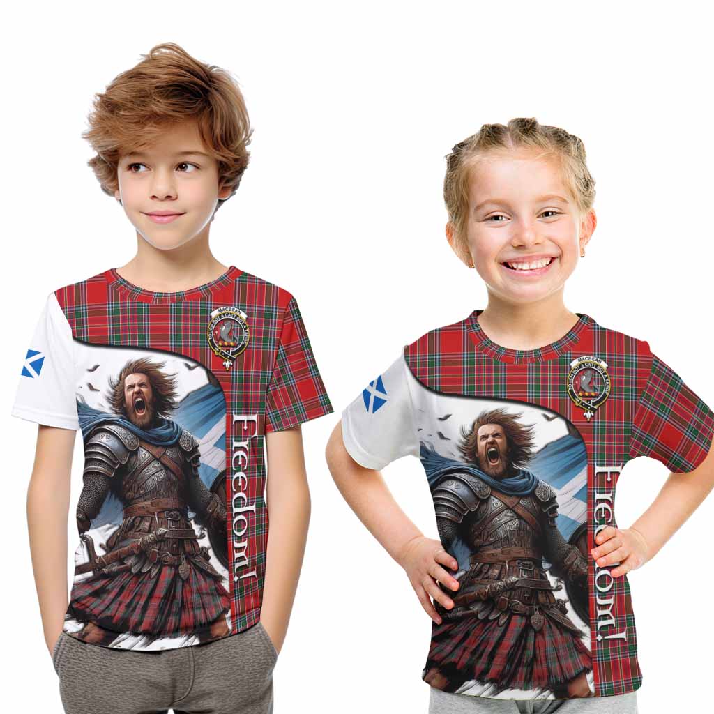 MacBean (MacBain) Crest Tartan Kid T-Shirt Inspired by the Freedom of Scottish Warrior Youth XL Size14 - Tartan Vibes Clothing