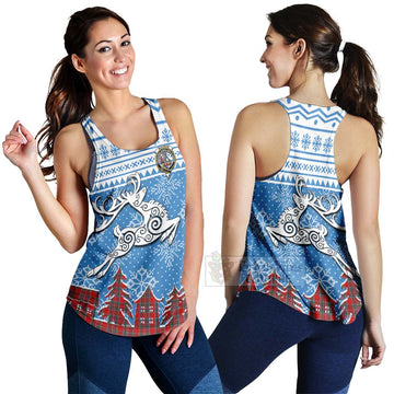 MacBean (MacBain) Clan Christmas Women's Racerback Tanks Celtic Reindeer Style 4XL - Tartan Vibes Clothing