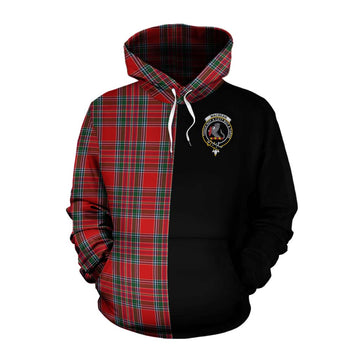 MacBean (MacBain) Tartan Cotton Hoodie with Family Crest and Half Of Me Style Pullover Hoodie XS - Tartan Vibes Clothing