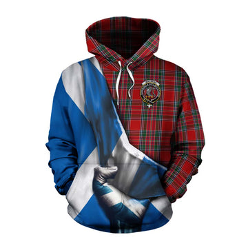 MacBean (MacBain) Tartan Cotton Hoodie with Family Crest Scotland Patriotic Style Pullover Hoodie XS - Tartan Vibes Clothing
